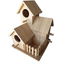 Casa De Madera Para Pájaros Con Jardín Jerarquía De Pájaros Colgantes Villa Alimentación Crianza Decoración Del Hogar Al…